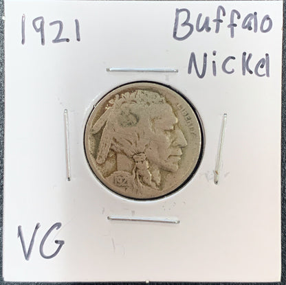 1921 Buffalo Nickel VG 3086.D10-A — Obverse