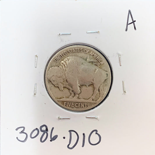 1921 Buffalo Nickel VG 3086.D10-A — Reverse