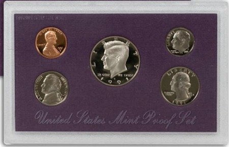 1991-S United States Mint Proof Set (5 Coins) 11016.OGP — Reverse