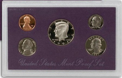 1991-S United States Mint Proof Set (5 Coins) 11016.OGP — Reverse