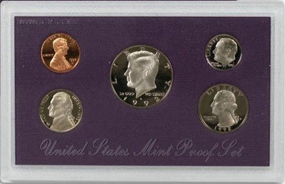 1992-S Clad Proof Set, 5 Coins 11018.OGP — Reverse