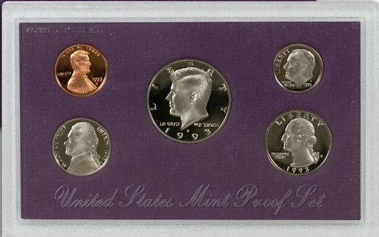 1993-S United States Clad Proof Set, 5 Coins 11022.OGP — Reverse