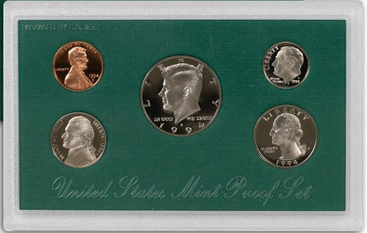 1994-S United States Mint Clad Proof Set (5 Coins) OGP 11026.OGP — Reverse