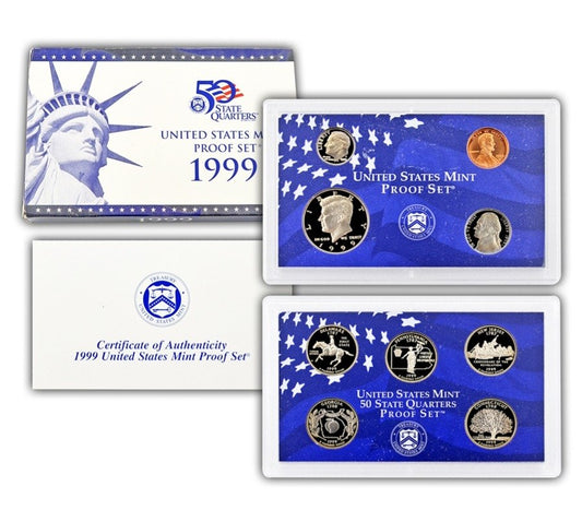 1999-S United States Mint Clad Proof Set (9 Coins) 11045.OGP — Obverse