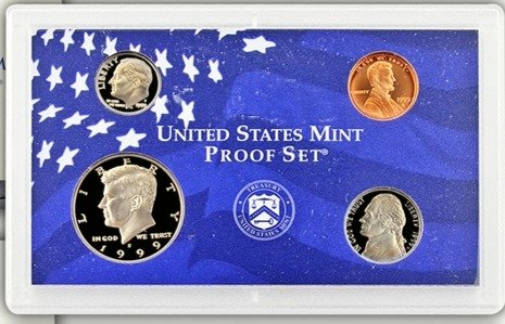 1999-S United States Mint Clad Proof Set (9 Coins) 11045.OGP — Reverse
