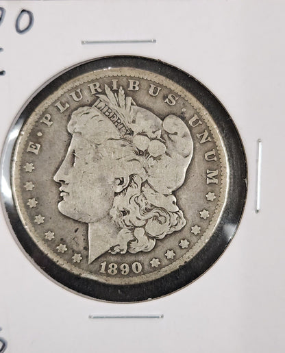 1890 Carson City Morgan Dollar VG — Obverse