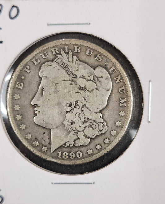 1890 Carson City Morgan Dollar VG — Obverse