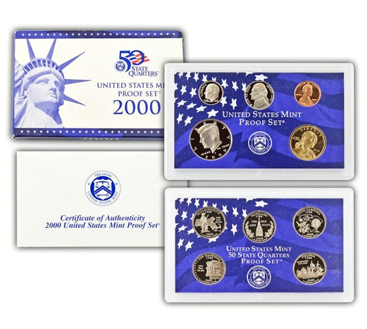 2000-S Clad Proof Set (10 Coins) OGP 11048.OGP — Obverse