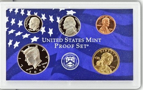 2000-S Clad Proof Set (10 Coins) OGP 11048.OGP — Reverse