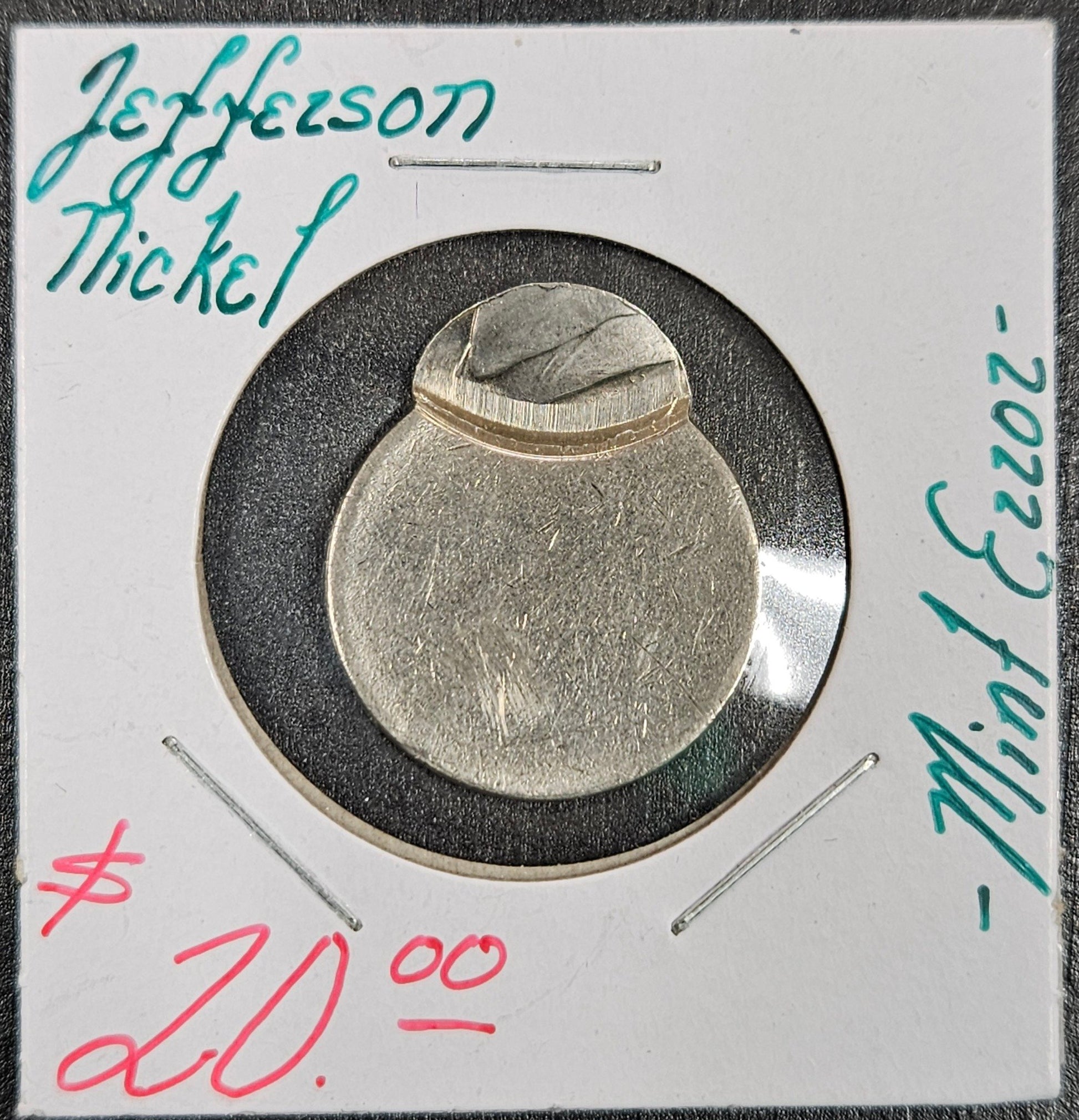 Jefferson Nickel Off Center Mint Error 8SGP — Obverse