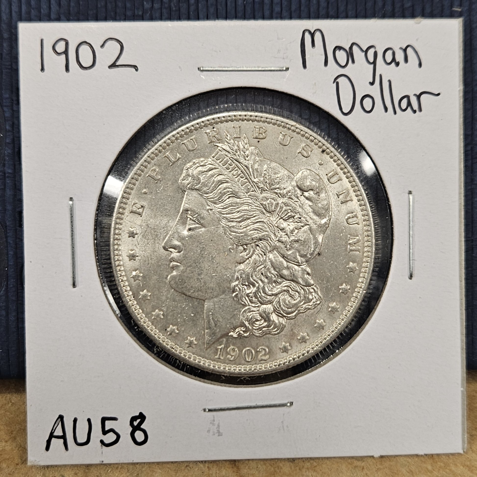 1902 Morgan Silver Dollar AU58 7594.58-A — Obverse