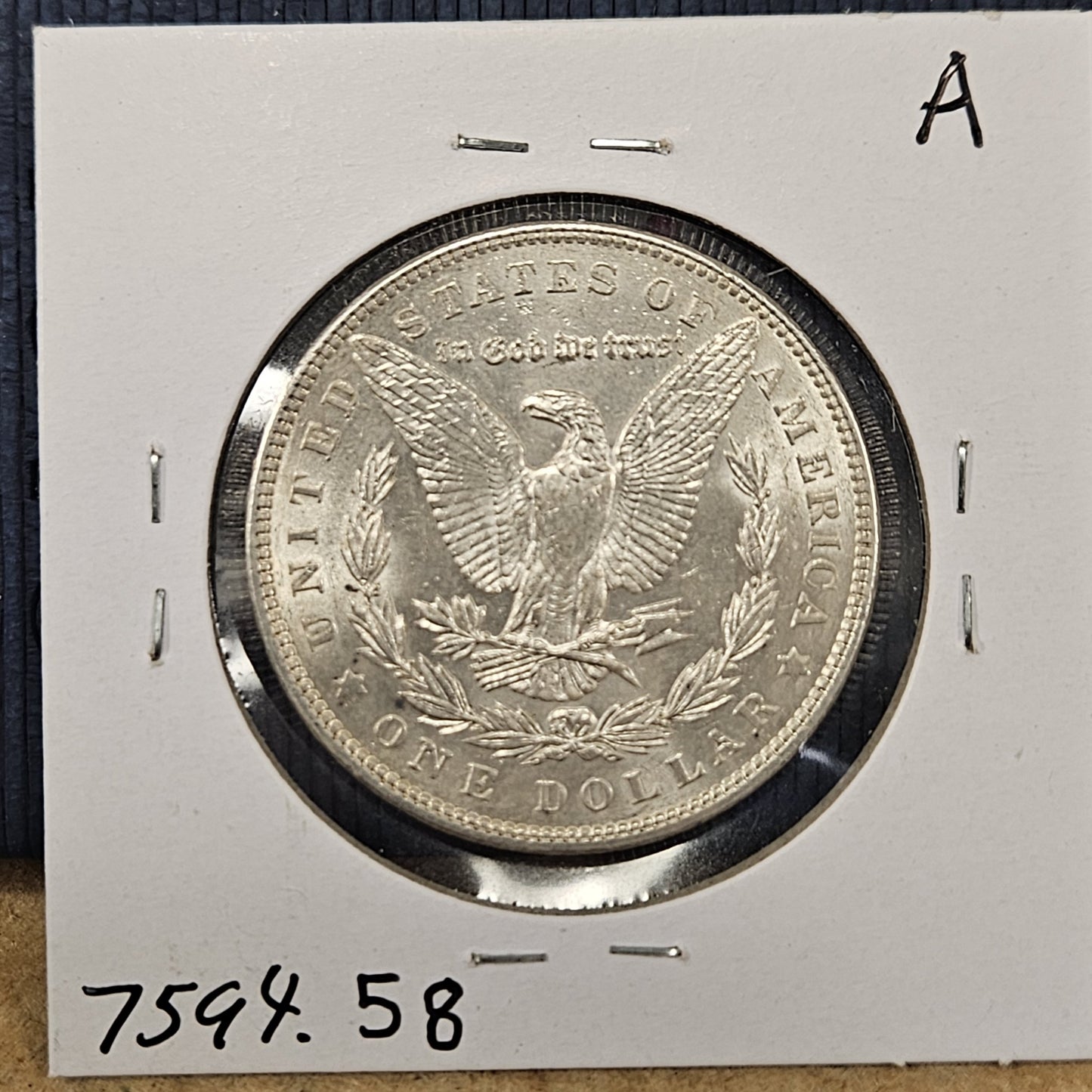 1902 Morgan Silver Dollar AU58 7594.58-A — Reverse