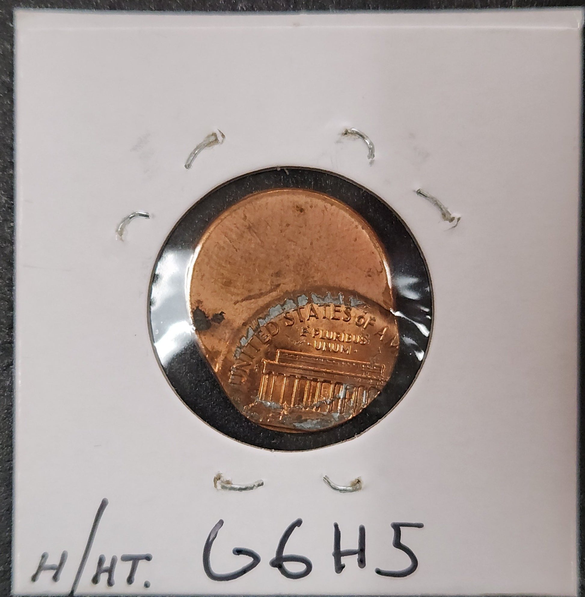 Lincoln Cent Off Center Mint Error G6H5 — Reverse