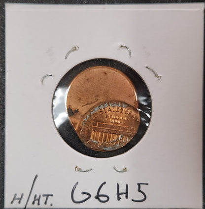 Lincoln Cent Off Center Mint Error G6H5 — Reverse