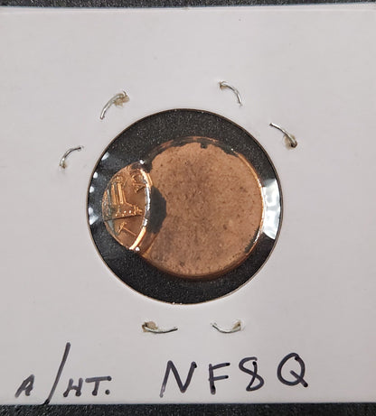 Lincoln Cent Off Center Mint Error NF8Q — Reverse