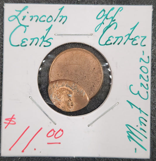 Lincoln Cent Off Center Mint Error Z23Y — Obverse