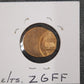 Lincoln Cent Off Center Mint Error ZGFF — Reverse