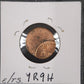 Lincoln Cent Off Center Mint Error YR9H — Reverse