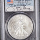 Lance Armstrong 2002 $1 Silver Eagle PCGS MS69 V6VC — Obverse