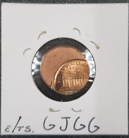 Lincoln Cent Off Center Mint Error GJGG — Reverse
