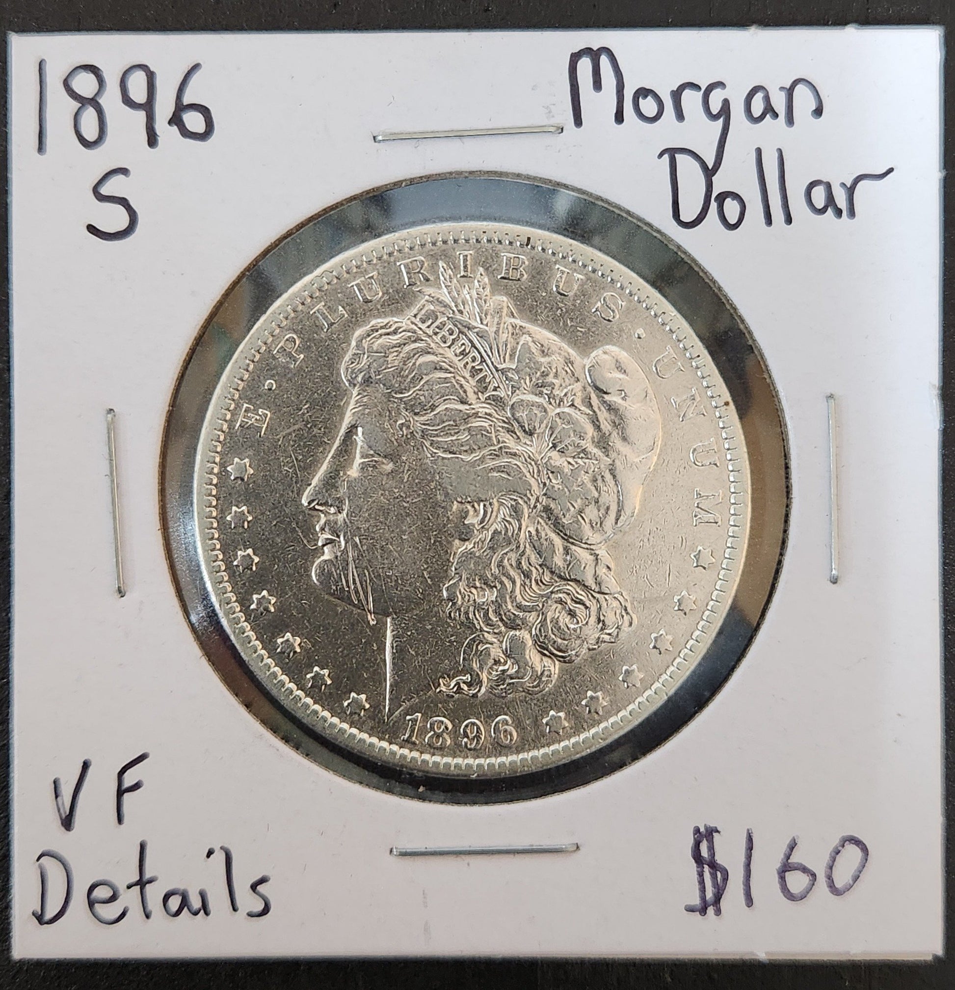 1896-S Morgan Dollar VF DETAILS 7627.VF — Obverse