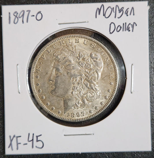 1897-O Morgan Dollar XF-45 7629.45 — Obverse