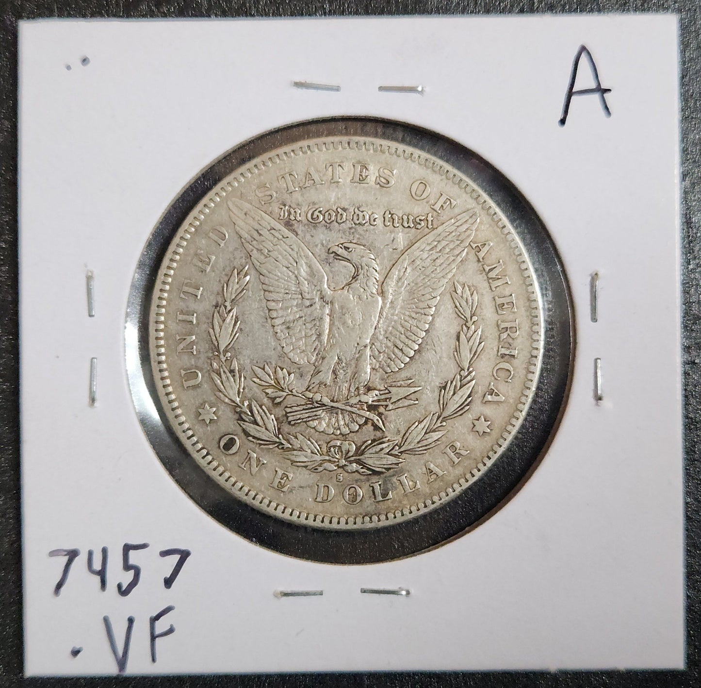 1879-S Morgan Dollar Reverse of 1878 VF 7457.VF — Reverse