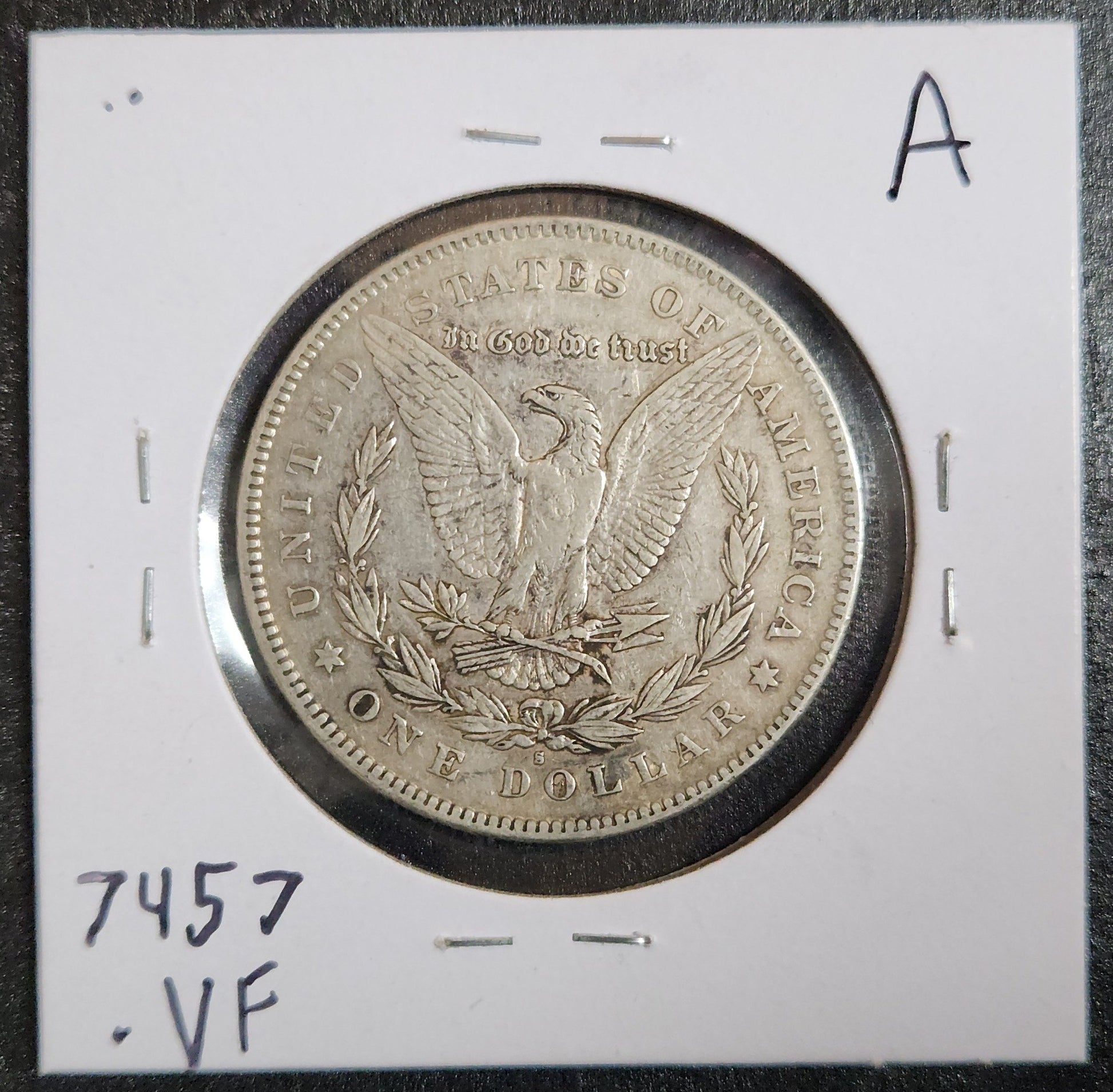 1879-S Morgan Dollar Reverse of 1878 VF 7457.VF — Reverse