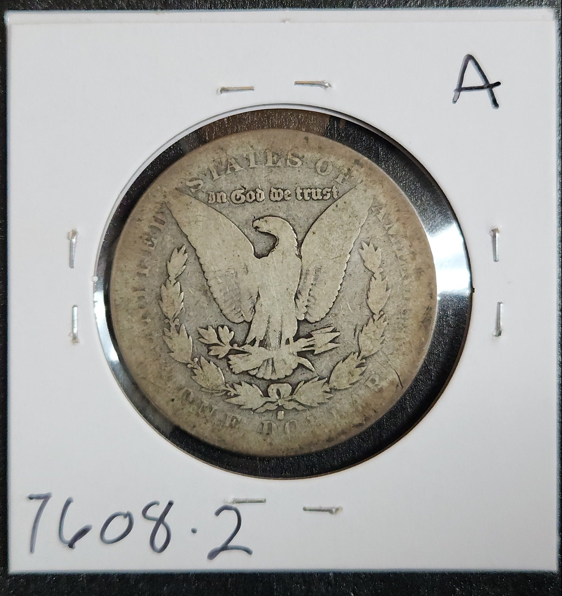 1892-S Morgan Dollar F-2 7608.2 — Reverse