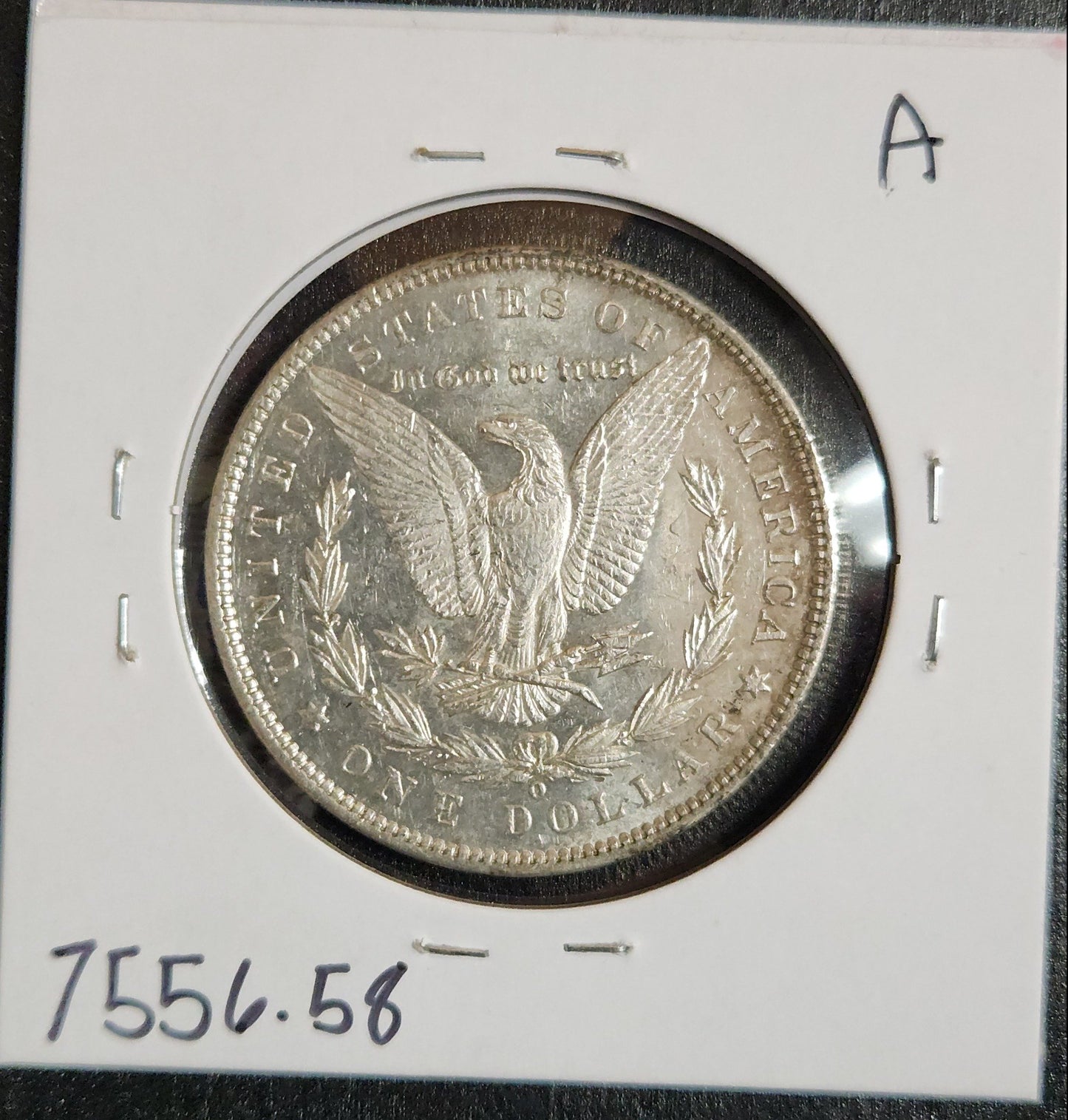 1889-O Morgan Dollar AU 7556.58 — Reverse