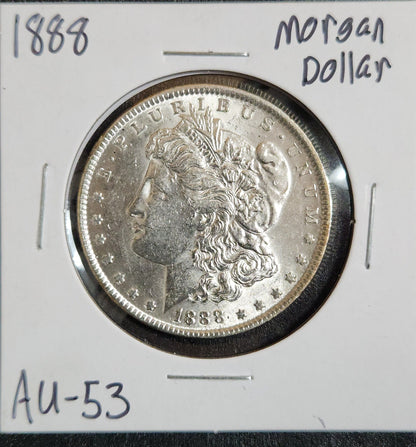 1888 Morgan Dollar AU-53 — Obverse