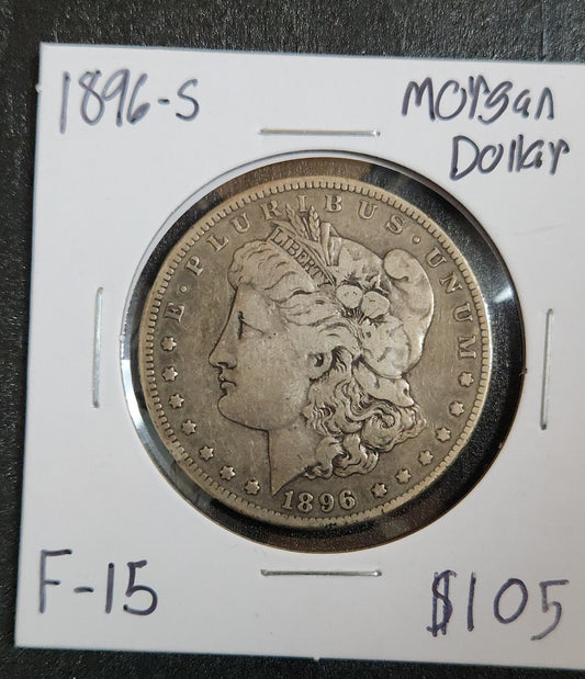 1896-S Morgan Dollar F-15 7627.15 — Obverse
