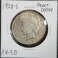 1928-S Peace Dollar AU-50 7909.50 — Obverse