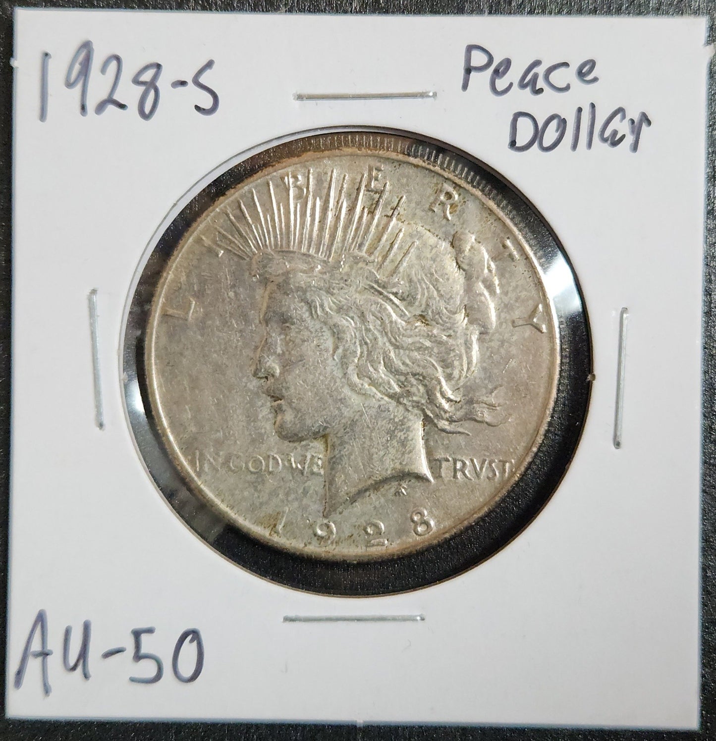 1928-S Peace Dollar AU-50 7909.50 — Obverse