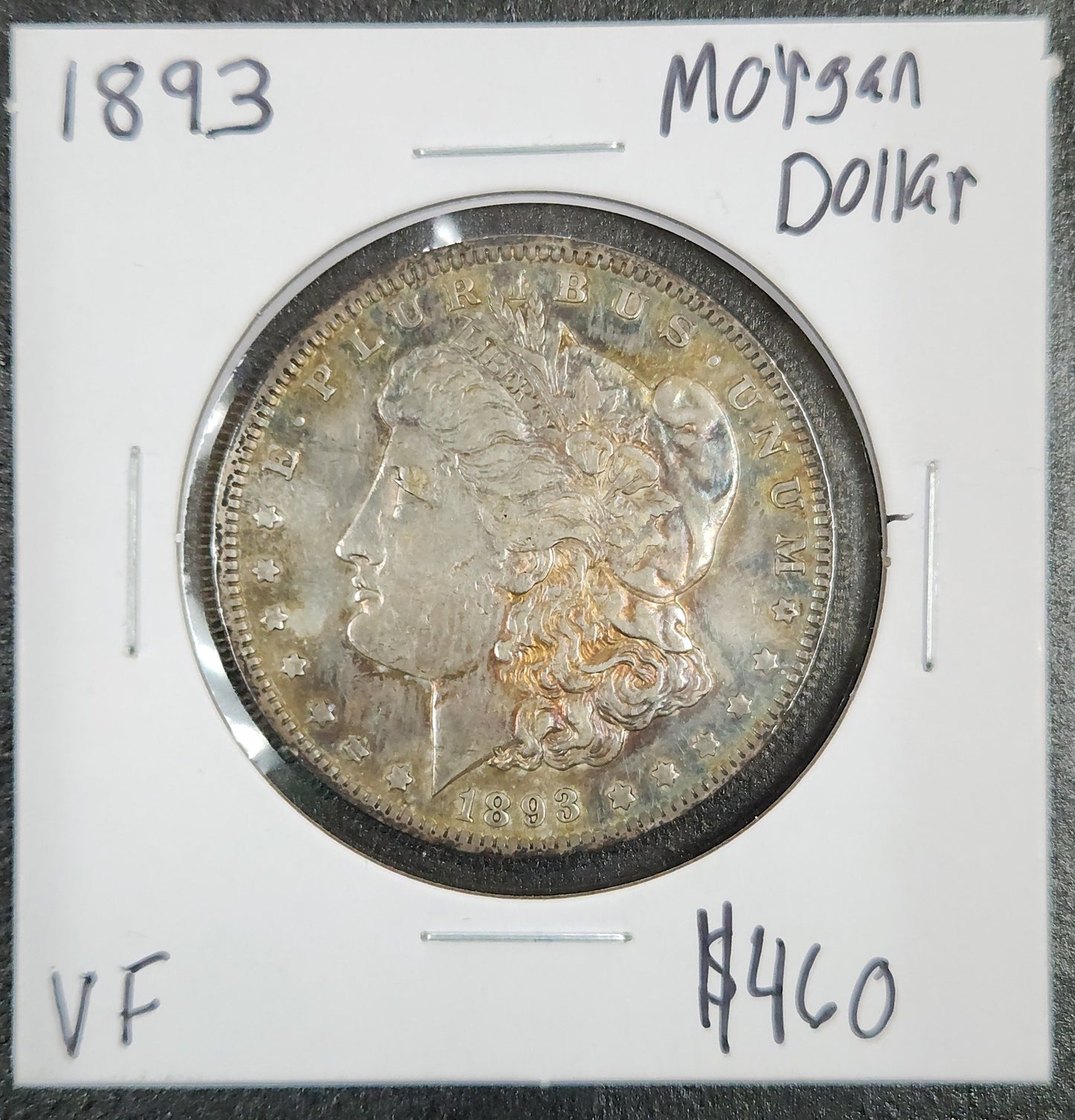 1893 Morgan Dollar VF 7576.35 — Obverse