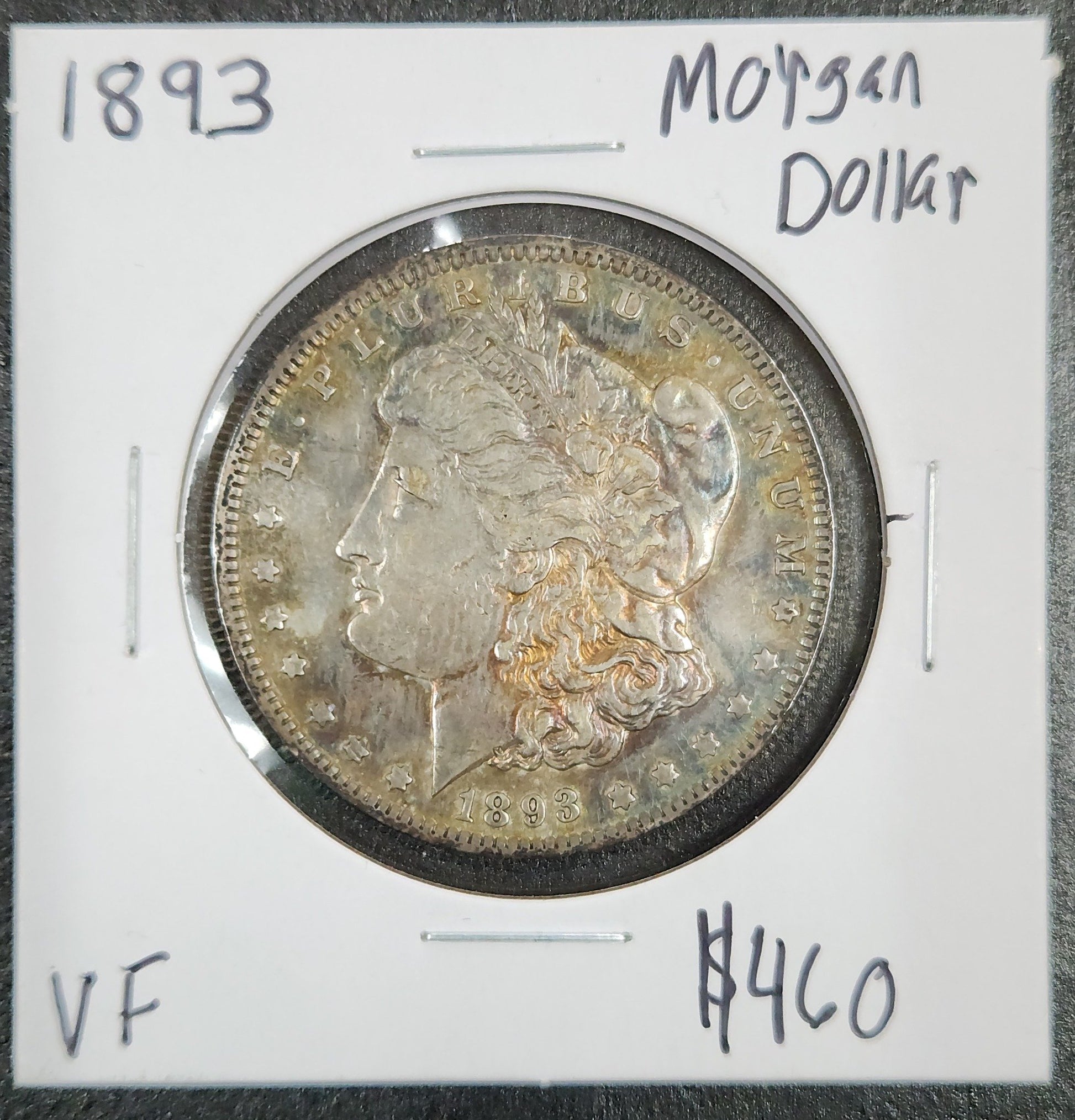 1893 Morgan Dollar VF 7576.35 — Obverse