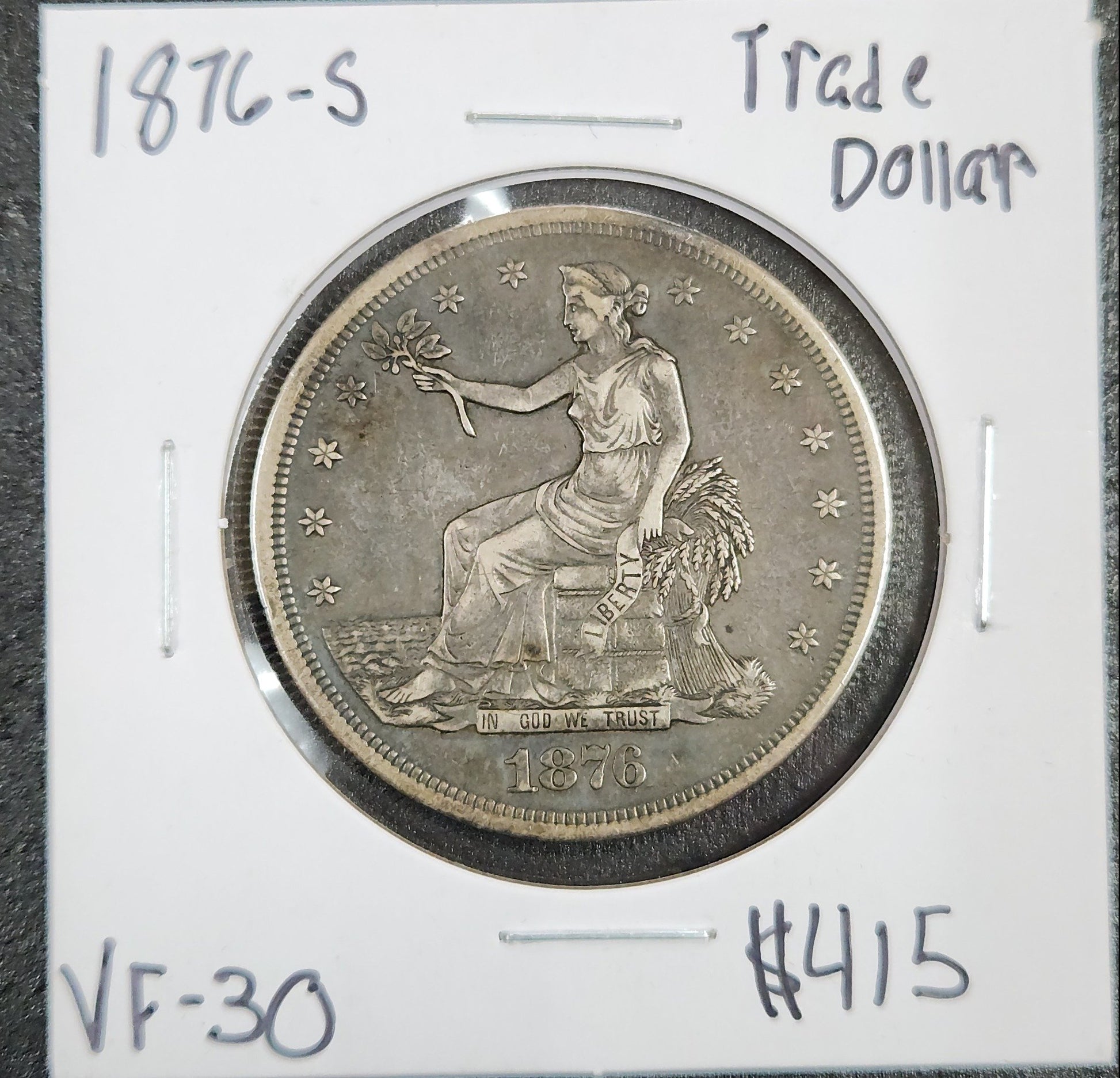 1876-S Trade Dollar VF-30 7377.30 — Obverse