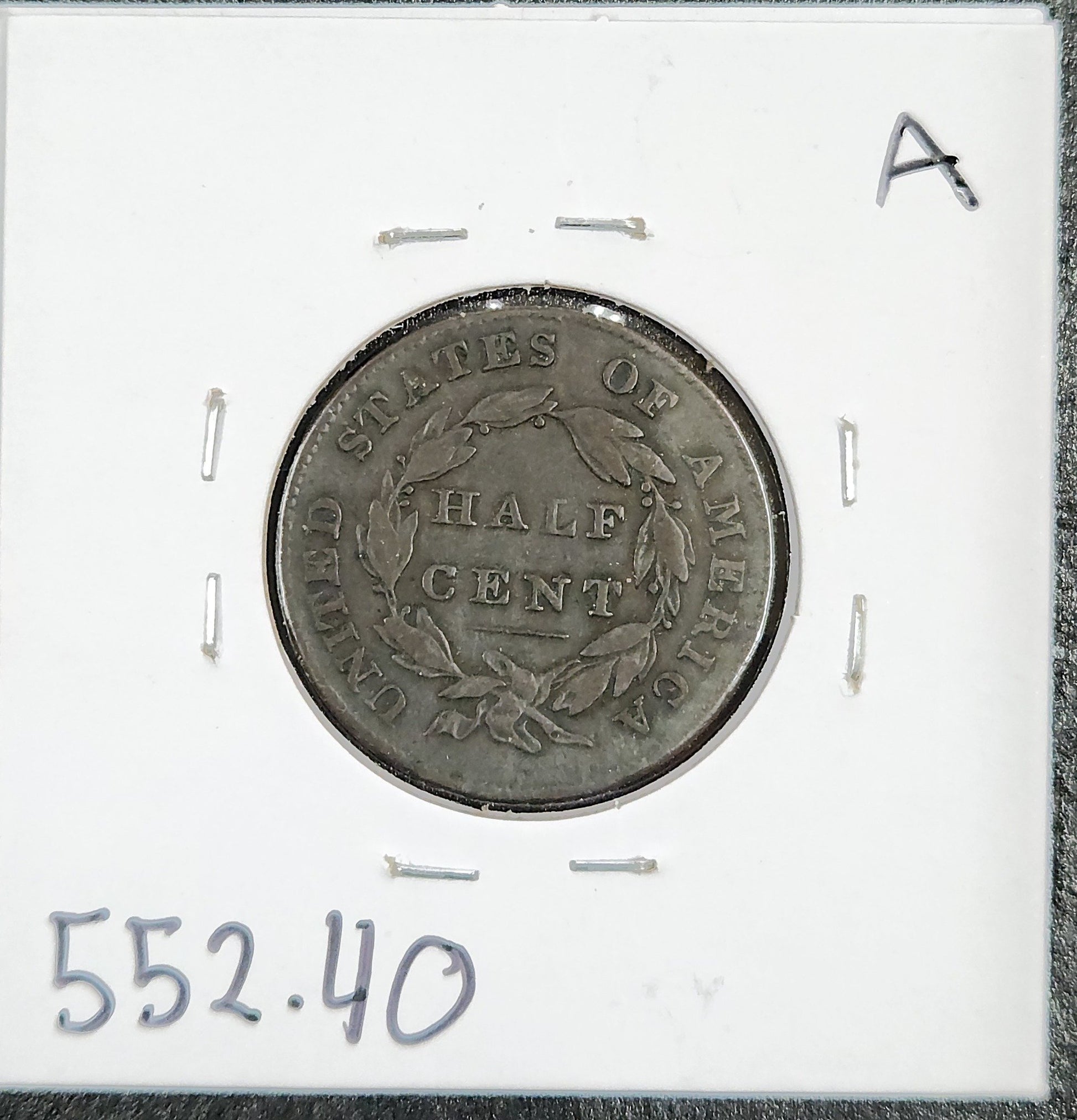 1832 Classic Head Half Cent XF-40 552.40 — Reverse