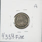 1895-S Barber Dime Fine 4354.F — Reverse