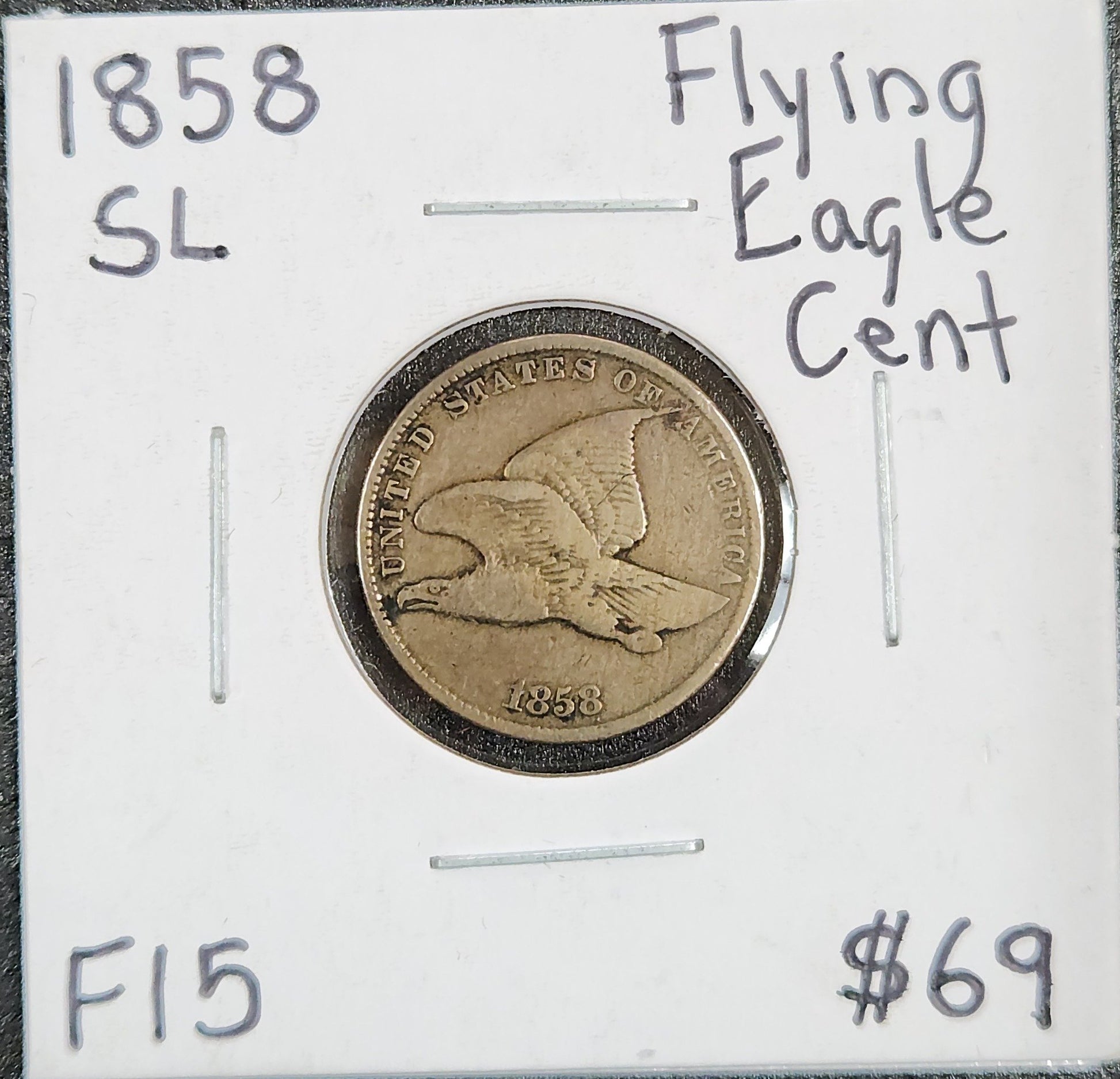 1858 Flying Eagle Cent Small Letters F-15 15316.15 — Obverse