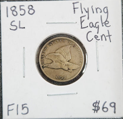 1858 Flying Eagle Cent Small Letters F-15 15316.15 — Obverse