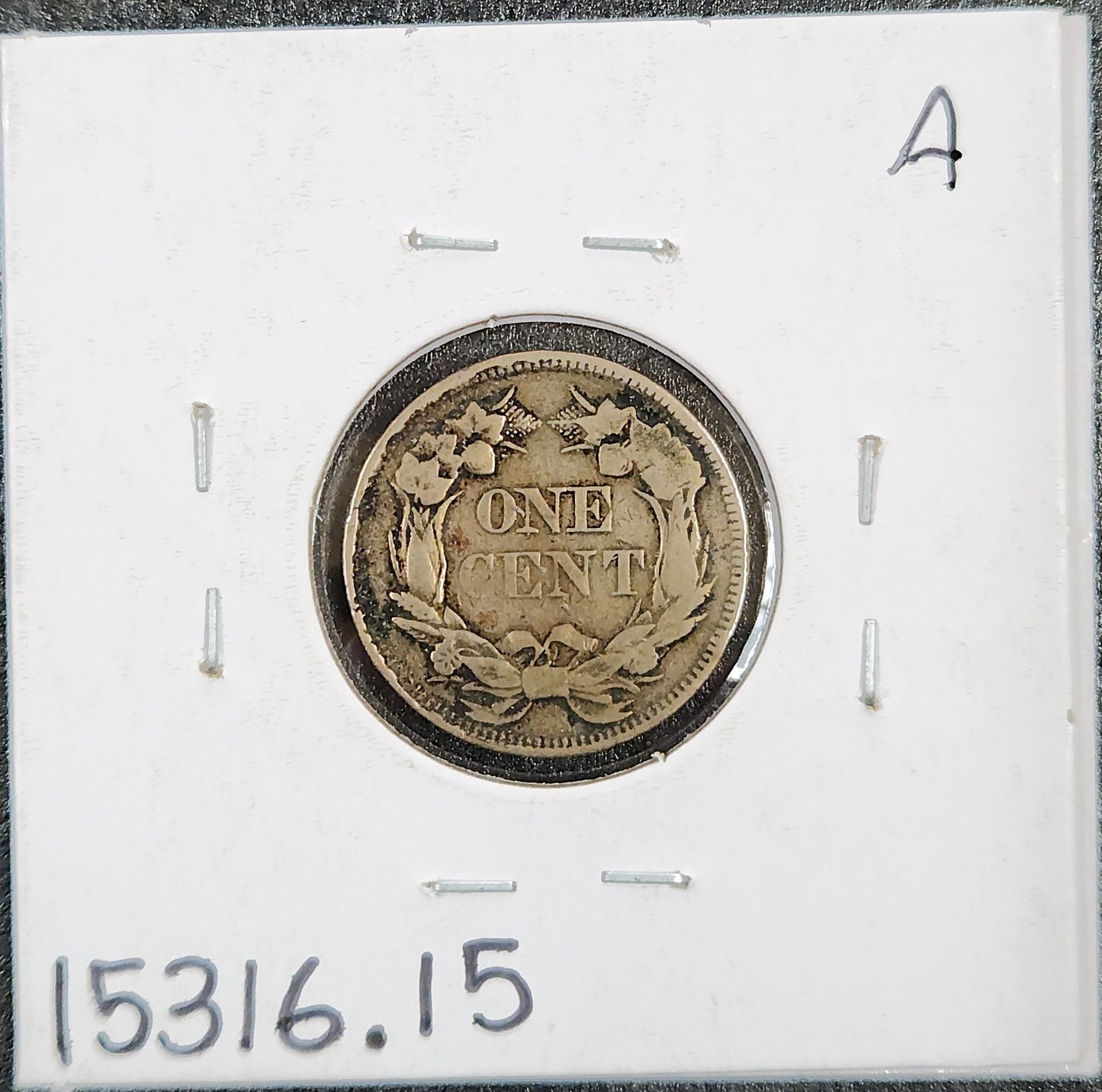 1858 Flying Eagle Cent Small Letters F-15 15316.15 — Reverse