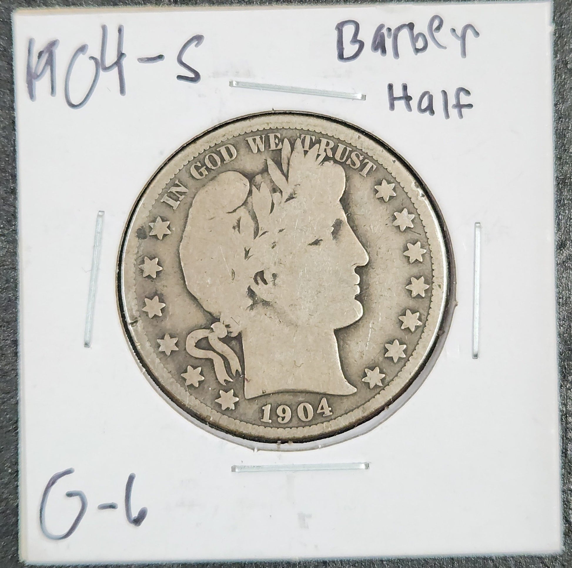 1904-S Barber Half G-6 6603.6 — Obverse
