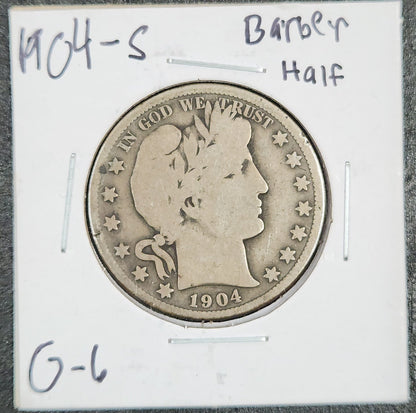 1904-S Barber Half G-6 6603.6 — Obverse