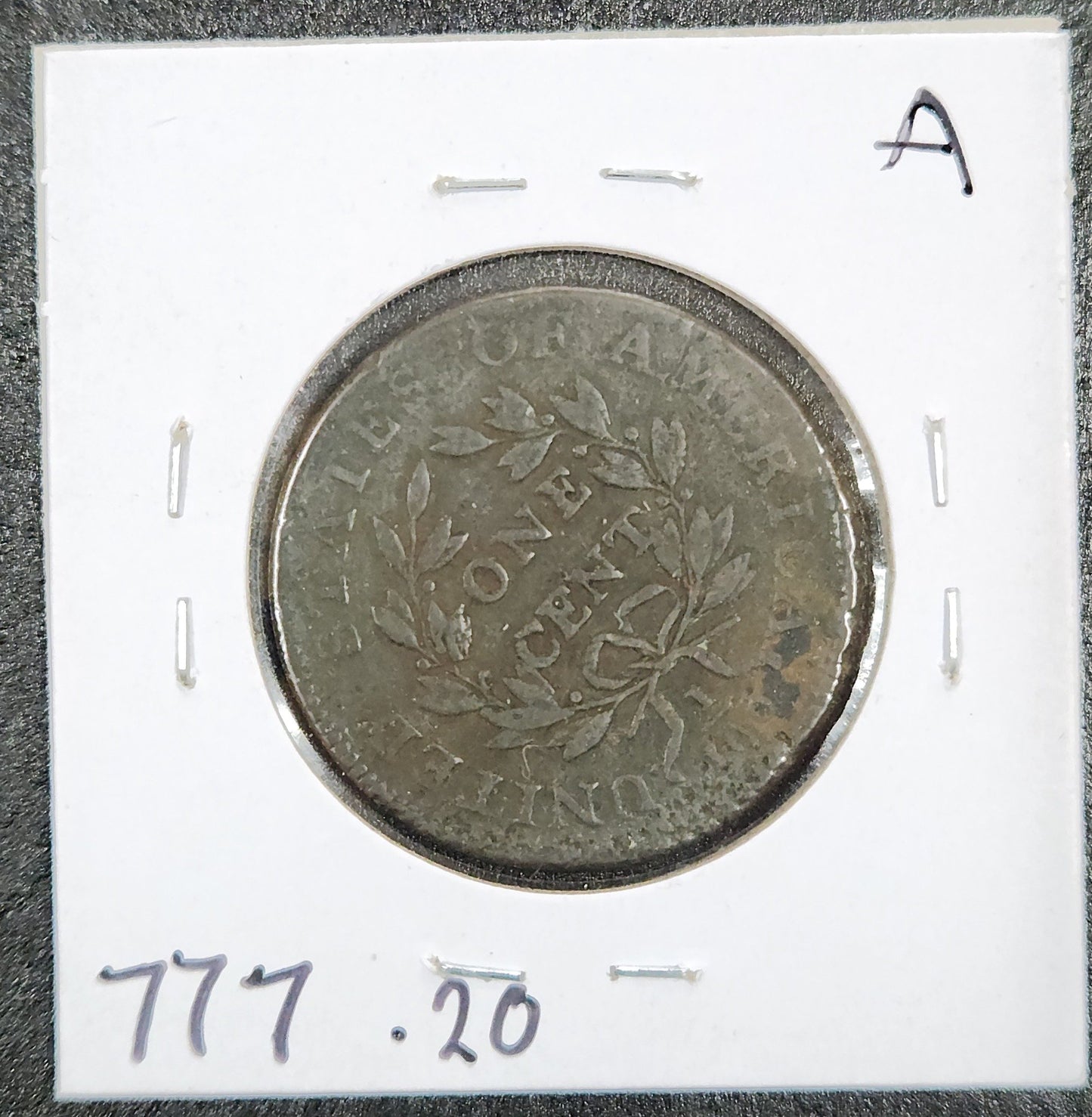 1798 Draped Bust Cent 2nd Hair VF 777.20 — Reverse