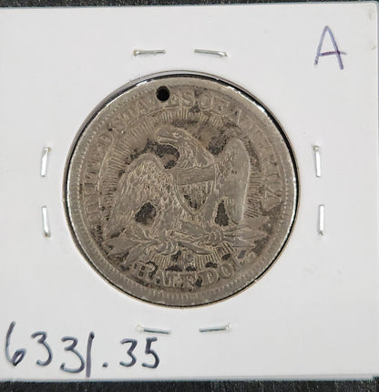 1853'O Seated Half Arrows Ray's Holed VF-35 6331.35 — Reverse