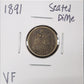 1891 Seated Dime VF 4087.VF — Obverse