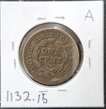 1847 Braided Hair Cent F-15 1132.15 — Reverse