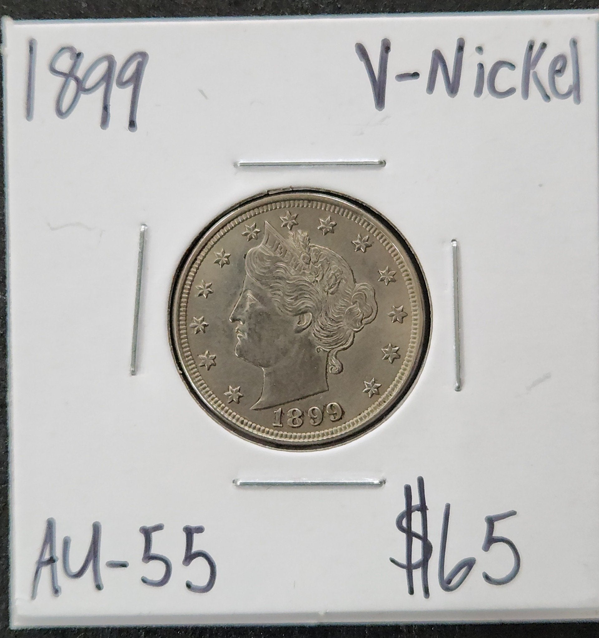 1899 V-Nickel AU-55 2964.55 — Obverse