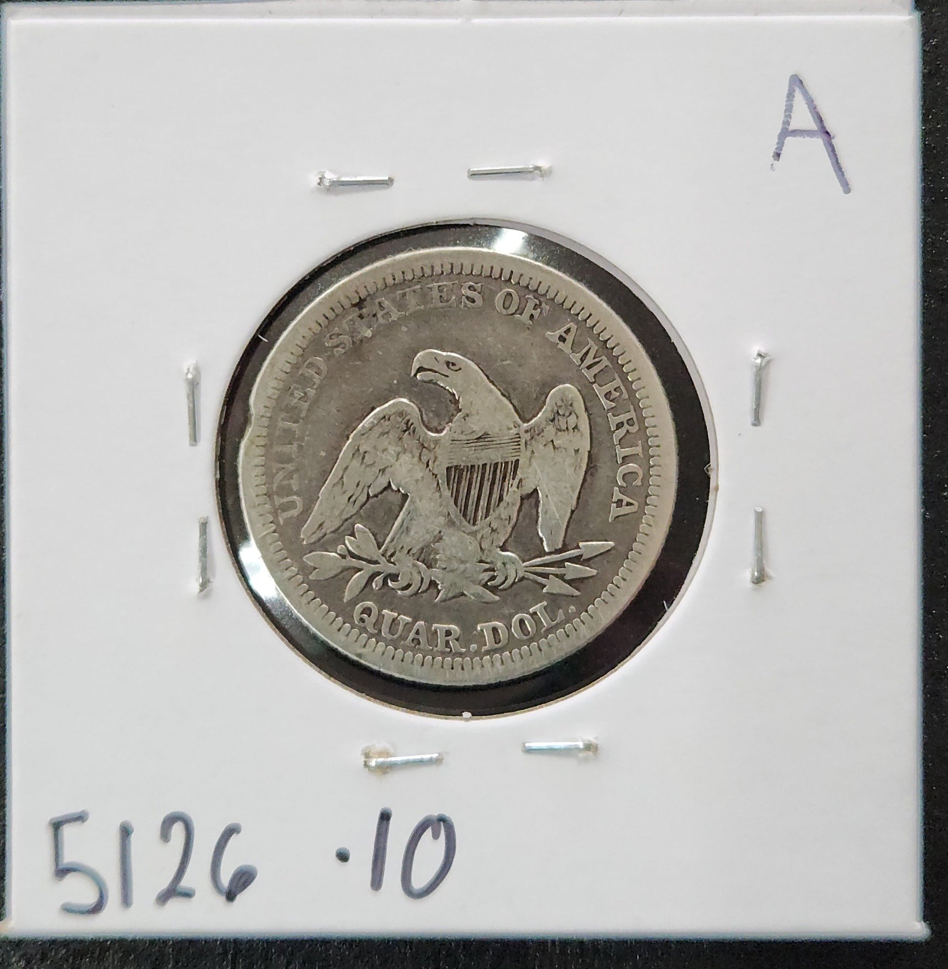 1855 Seated Quarter Arrows VG 5126.10 — Reverse